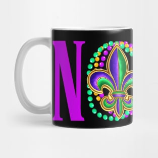 Mardi Gras  504 New  Louisiana Fleur De Lis Mug